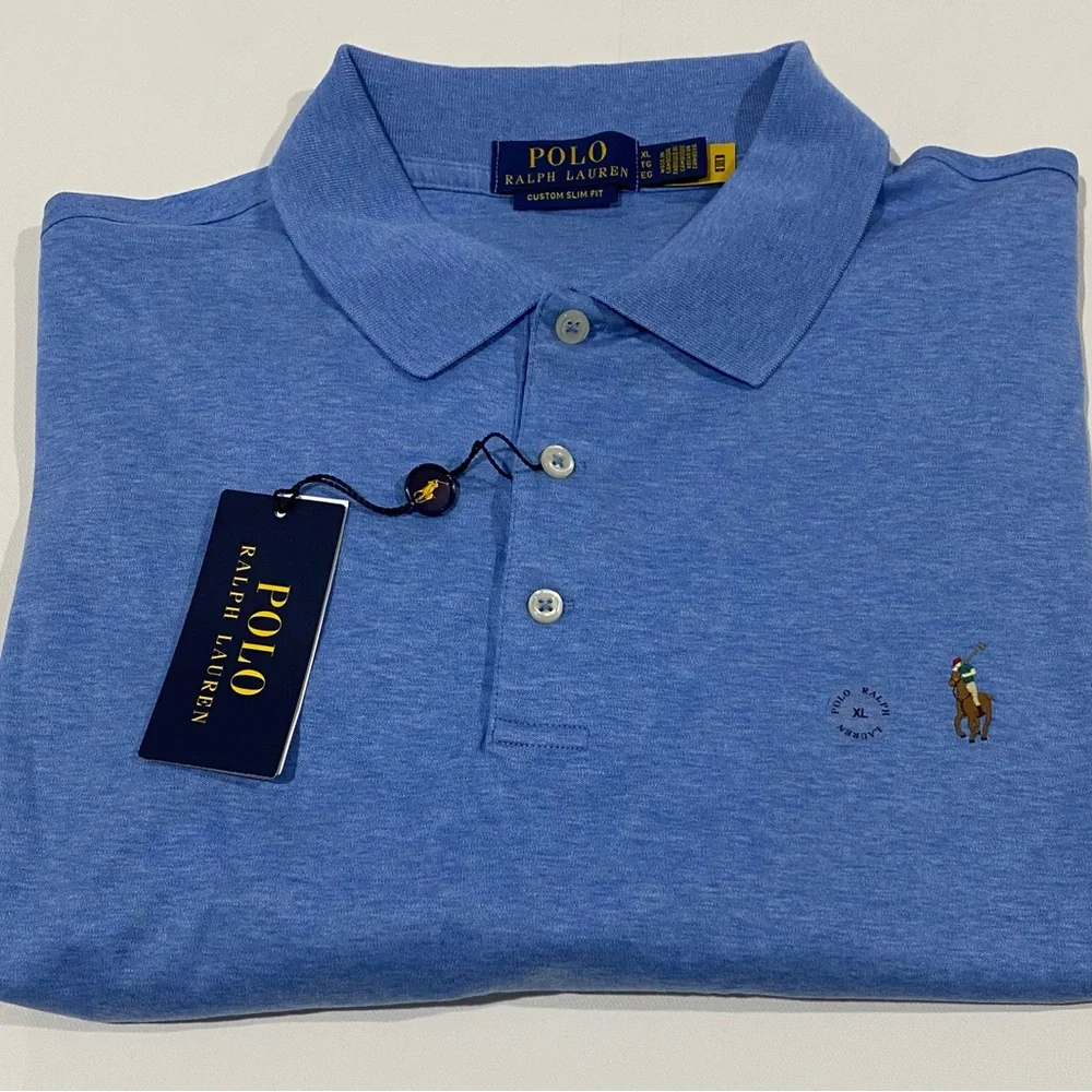 Polo by Ralph Lauren Men's Blue Polo Shirt - Picture 6 of 6